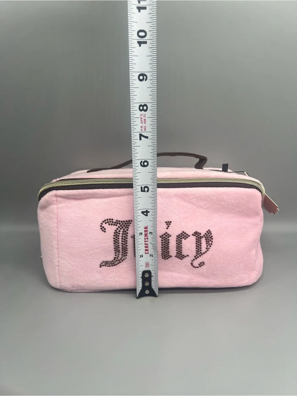 Juicy couture pink velour cosmetics bag